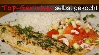 Gebratener Pangasius mit Gemüse und Reis [upl. by Alberic679]