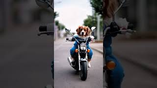 🐕🐈🖤 🏍 cat dog motorcycle Lambada AI [upl. by Clovah642]