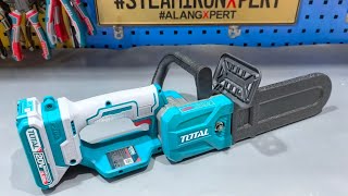 Total Chain Saw TGSLI2085 Liion Brushless Chain Saw Review Malaysia Buka Kotak [upl. by Kendy]