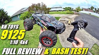 XH TOYS 9125 110 4x4 RC Truck Review  Unboxing BASHCRASH Test Pros amp Cons [upl. by Yrrehc]