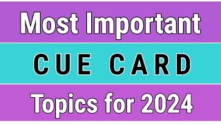 Most important Cue Cards for 2024 cuecards newcuecards ieltsspeakingtopics [upl. by Olva]