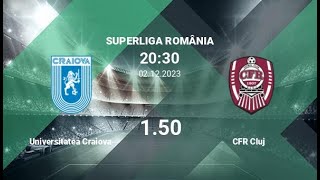 FC Universitatea Craiova vs FC CFR Cluj  Superliga  02122023  COMENTARIU LIVE [upl. by Audwin]