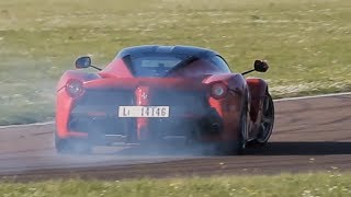 Ferrari LaFerrari tested on track  DRIFT and INSANE SOUND Motorsport [upl. by Essilrahc]