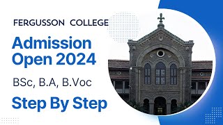 Fergusson UG Admission 202425 BSc BCom BVoc [upl. by Ulyram675]