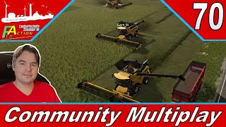 LS22 NFMarsch FedAction Community Multiplayer 70 Alle 5 Drescher im Vermehrungsgras [upl. by Eednarb]