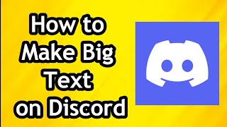 How to Make Big Text on Discord [upl. by Evalyn]