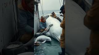 A touching story about a sailor rescuing a mother whale that gave birth on the deck of a ship [upl. by Laurel]