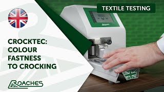 Crocktec Colour Fastness To Rubbing Crock Meter  UK Made Textile Testing Fabric Crocking Machine [upl. by Susanetta]