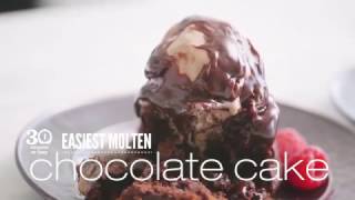 How To Make The Easiest Molten Chocolate Cake [upl. by Ailes145]