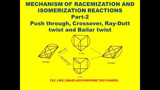 MECHANISM OF RACEMIZATION AND ISOMERIZATION REACTIONS Part2 RayDutt twist and Bailar twist [upl. by Elsey]