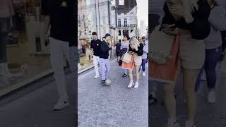 Nutmegging Girls Twice 😂⚽ trending viral funny tiktok prank football freestyle shorts [upl. by Stanwinn]