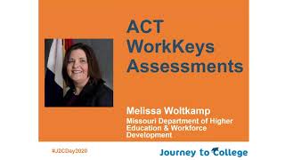 ACT WorkKeys Assessments  Melissa Woltkamp [upl. by Auqinehs724]