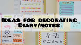 Different ideas for decorating diarynotes [upl. by Zeitler]