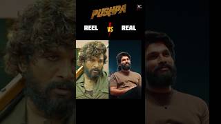 Pushpa Movie Reel vs Real cast name ytshorts pushpa alluarjun shorts [upl. by Aymahs]