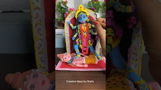 DIY clay small Maa Kali murti making shorts [upl. by Karub]