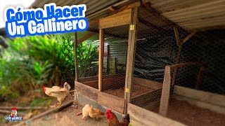 Como hacer un gallinero fácil en casa paso a paso [upl. by Ecinert]