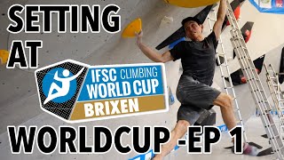 IFSC Worldcup Brixen 2022  The route setting process 1 [upl. by Endys]