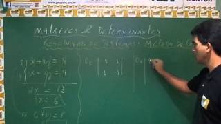 MATRIZES AULA 12  DETERMINANTES  SISTEMAS  REGRA DE CRAMER [upl. by Mela]