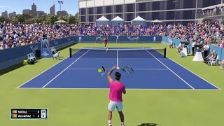 Nadal v Alcaraz  exhibition match Nadal Academy  Ao Tennis 2 grand slam difficulty [upl. by Campy177]