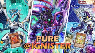 PURE IGNISTER RANKED GAMEPLAY  NO MATHMECH ENGINE IN YUGIOH MASTER DUEL [upl. by Ahcila]