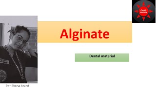 Alginate Impression material lecture  Explain dentistry [upl. by Oiralednac]