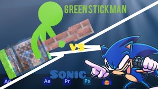 FNF vs animator Stickin To It but sonic sing it [upl. by Naimed190]