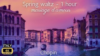 Mariage dAmour  1 hr Spring Waltz RELAXING piano for calm sleep study with 4K Italy [upl. by Alie]