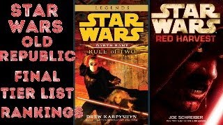 My Star Wars Old Republic Book Tier List Final Rankings [upl. by Aisatsana]