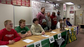 Local Prep Players Sign For College Football [upl. by Redford24]