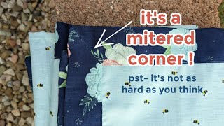 Make a baby blanket with a mitered corner  its simple to sew [upl. by Nylirem]