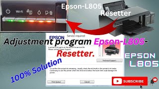 Epson L805 Resitter Adjustment Program  Epson L805 [upl. by Llertnac640]