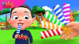 lollipops finger family song nursery rhymes  BluLoo Nursery Rhymes amp Kids Songs [upl. by Tniassuot]