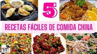 5 RECETAS FÁCILES DE COMIDA CHINA [upl. by Jonas673]