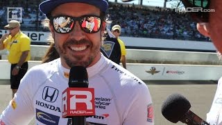 Indy 500 Fernando Alonso with RACER After Qualifying 5th [upl. by Aicyle]