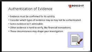 320 Authenticating Evidence in Investigations [upl. by Stephani]