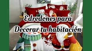 EDREDONES CON ESTAMPADOS NAVIDEÑOS 🎄 [upl. by Alyacim480]