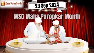 29 September 2024  MSG Maha Paropkar Month  Live Naamcharcha Satsang  SaintMSGInsan [upl. by Ligetti]