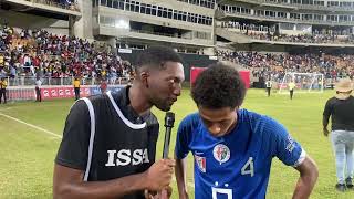 We are the champions JC vs STATHS Manning cup finals Xavier Davidson postgame interview [upl. by Eluk]