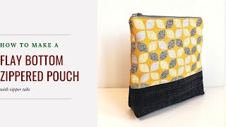 zippered pouch tutorial flat bottom [upl. by Llenrup875]