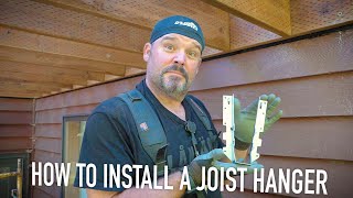 How To Properly Install Joist Hangers  Dr Decks [upl. by Junna]