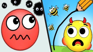 HIDE BALL BRAIN TEASER GAMES vs SAVE THE EMOJI  Satisfying Double Gameplay Max UPDATE New Levels [upl. by Zollie]