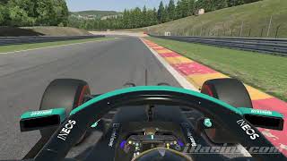 iRacing F1 W12 New Spa 141965 [upl. by Ymerej]