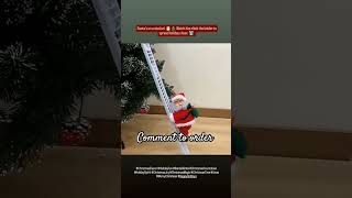 Santa Claus meeshohaulvideodiy ladderclimbingsanta trendingtrendingshorts videocreatorvideo [upl. by Zrike]