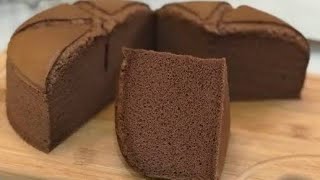 Japanese Chocolate sponge cake recipe 🍰🎂 [upl. by Elleined]