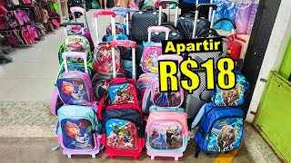 PESQUISAS DE PREÇOS DE MOCHILAS ESCOLAR E BOLSAS NA FEIRA ACHEI MUITO BARATO [upl. by Yelsna]