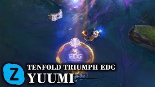 Tenfold Triumph EDG Yuumi Chroma LOL Skin Spotlight [upl. by Annahsohs]