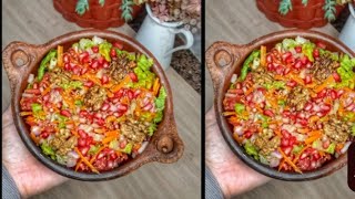 سلاطة الرمان الصحية💪💥‼️👌food breakfast اكسبلور cooking recipe وصفات دايت [upl. by Katonah]