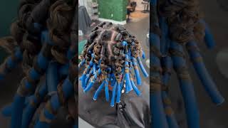 Flexi rod set on wet hair vs blow dried hair flexirodset curls hairtips hairhacks hairtutorial [upl. by Rinum110]