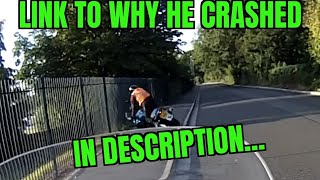 Rider crashes whilst doing UTurn on test day Read description for explanation [upl. by Chellman]