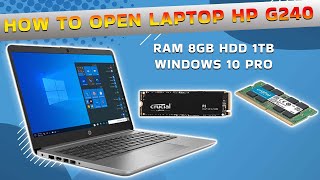 How To Open Laptop HP G240 G8 365K5PA i71065G7 RAM 8GB HDD 1TB Windows 10 Pro  Technical Gyan [upl. by Jenelle790]